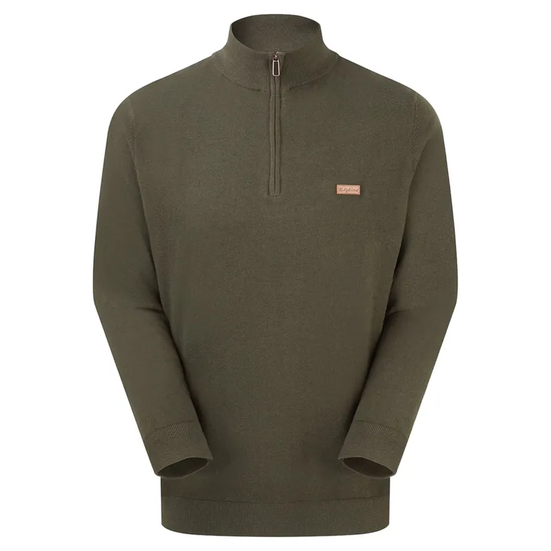 Ridgeline Hartland Mens Quarter Zip Fleece - Deep Forest-2
