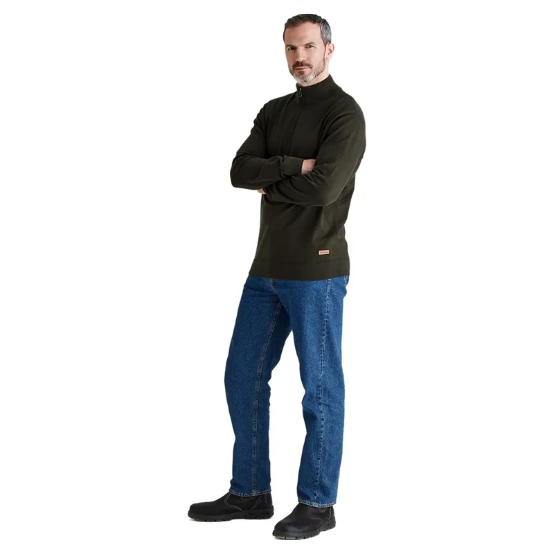 Ridgeline Hartland Mens Quarter Zip Fleece - Deep Forest-4