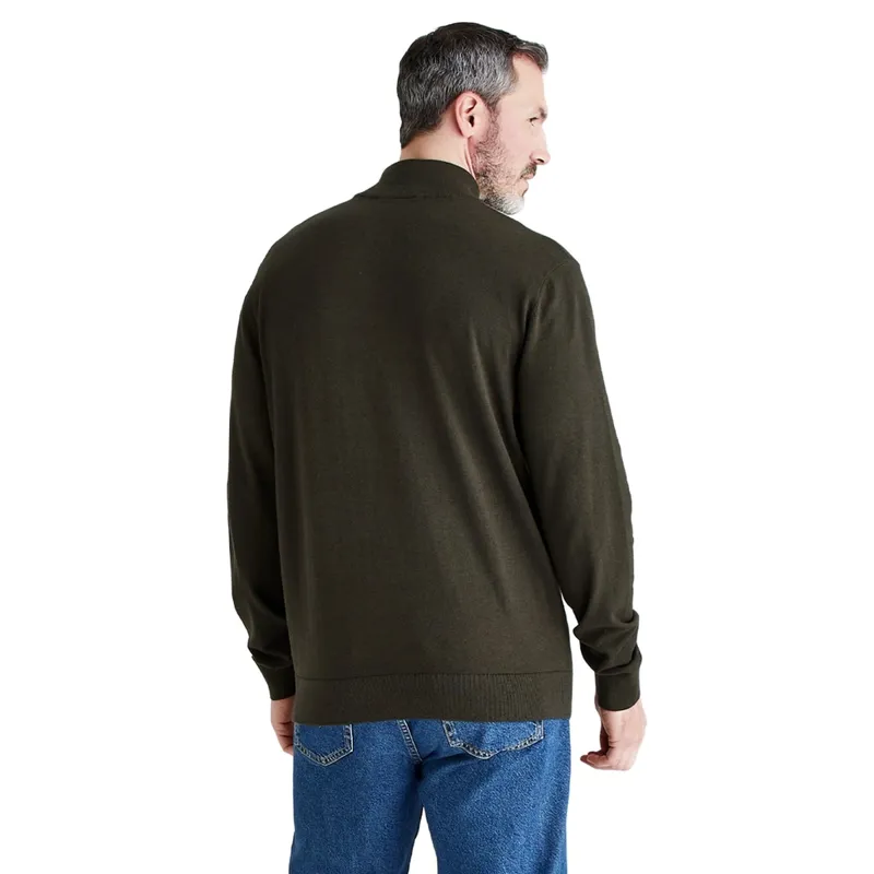 Ridgeline Hartland Mens Quarter Zip Fleece - Deep Forest-1