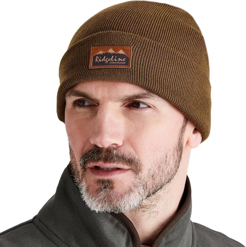 Ridgeline Heritage Unisex Fine Knit Beanie - Teak-1
