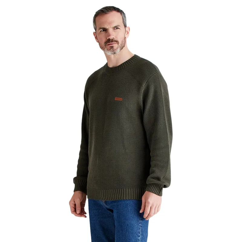 Ridgeline Journeyman Mens Knit Jumper - Moss-2