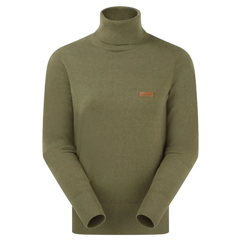 Ridgeline Melford Womens Roll Neck Knit Jumper - Khaki-3