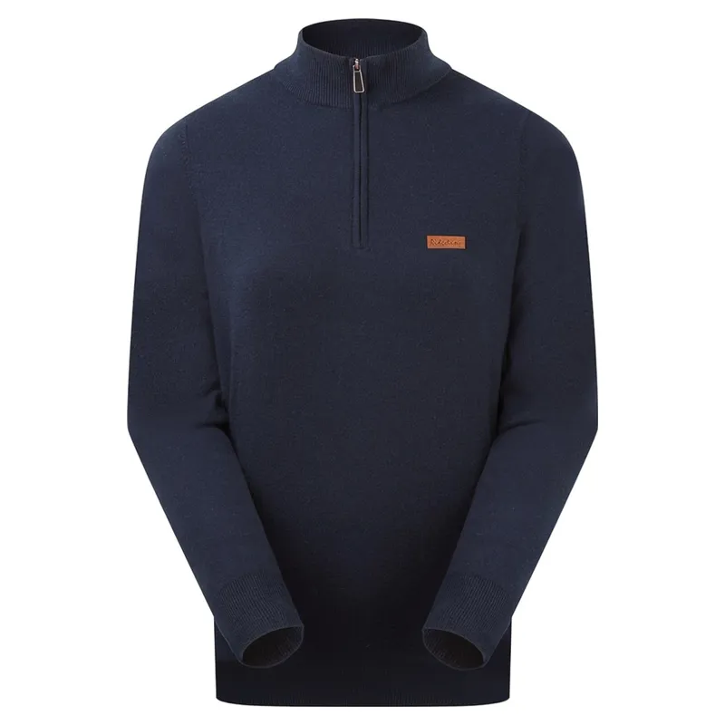 Ridgeline Melford Womens Quarter Zip Knit Jumper - Navy-3