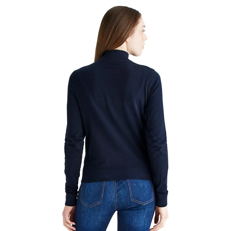 Ridgeline Melford Womens Quarter Zip Knit Jumper - Navy-1