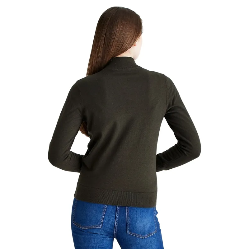 Ridgeline Melford Womens Quarter Zip Knit Jumper - Khaki-1