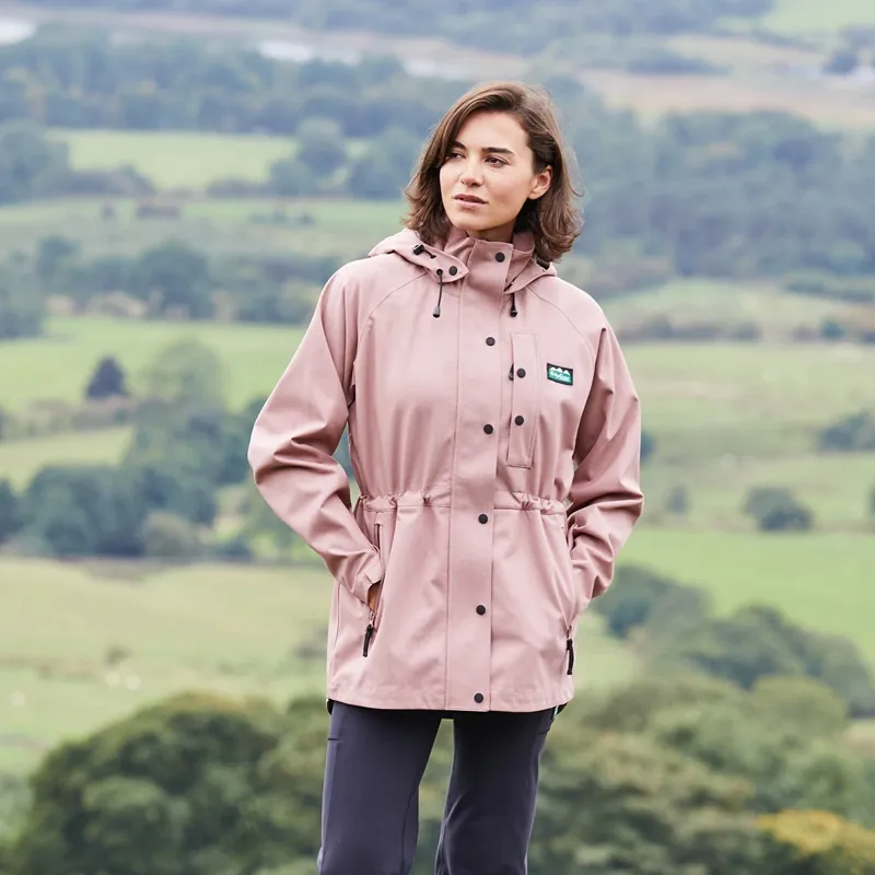 Ridgeline Monsoon Light Womens Waterproof Jacket - Dusky Pink Marl-2