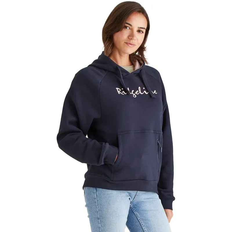 Ridgeline Signature Womens Hoodie - Navy-2