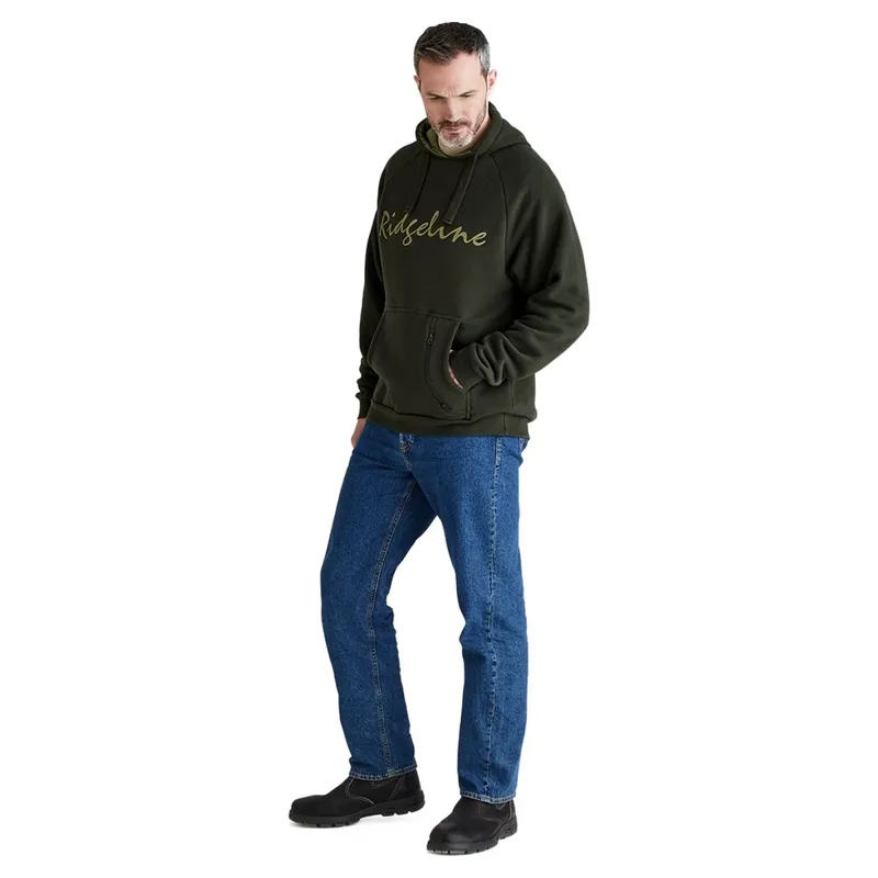 Ridgeline Performance Signature Mens Hoodie - Deep Forest-6