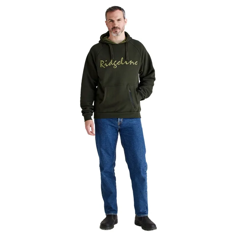 Ridgeline Performance Signature Mens Hoodie - Deep Forest-5