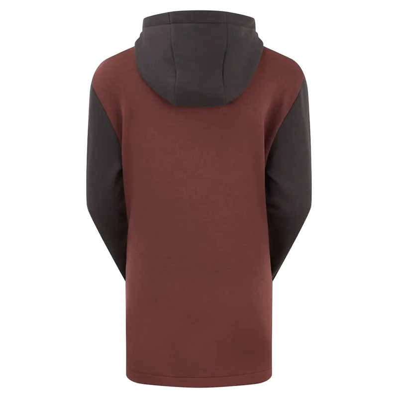 Ridgeline Tribe Womens Quarter Zip Hoodie - Oxblood/Tri Colour-1