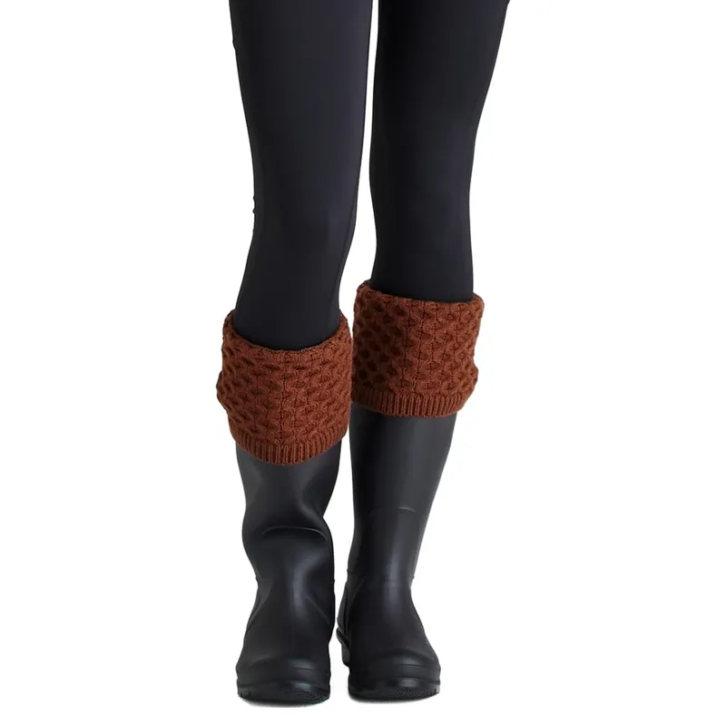 Ridgeline Womens Double Cuff Welly Socks - Nutmeg-5