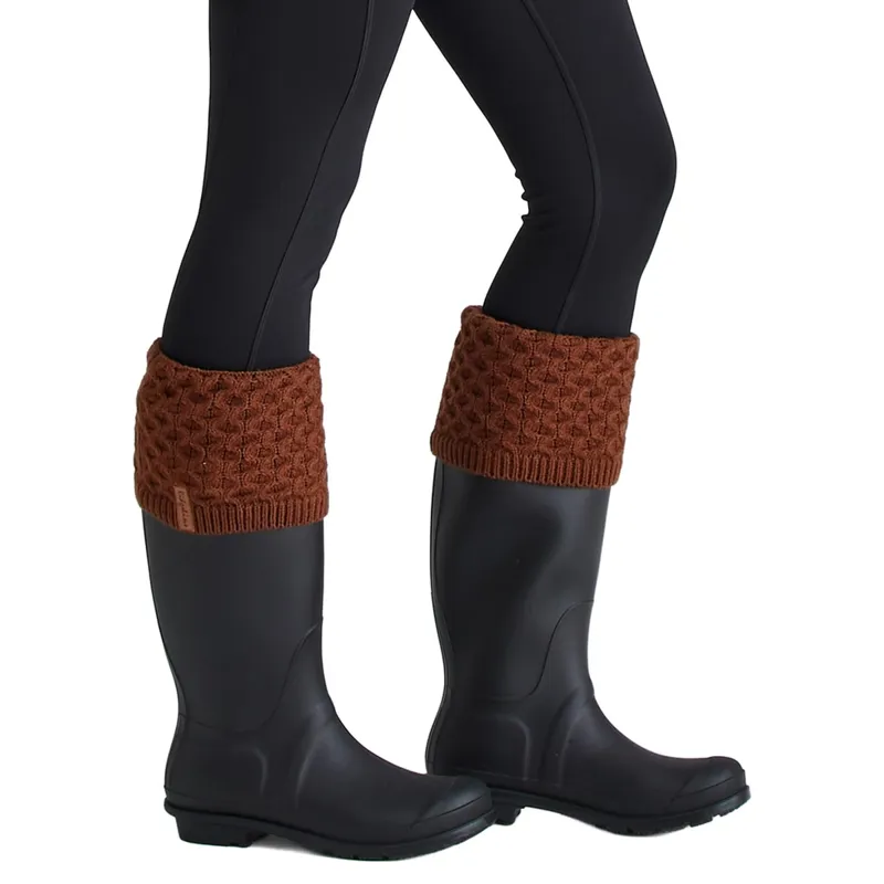 Ridgeline Womens Double Cuff Welly Socks - Nutmeg-4