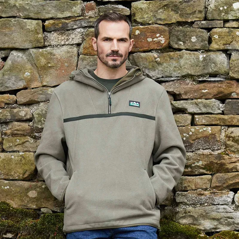 Ridgeline Kodiak Mens Fleece Smock - Smokey Olive-3