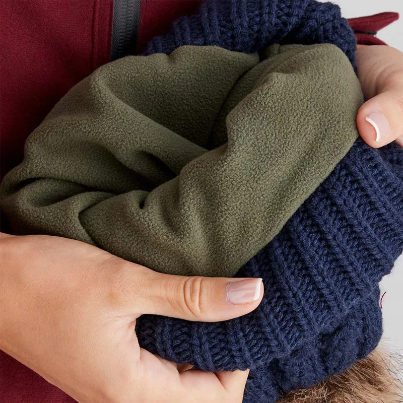 Ridgeline Nordic Fleck Unisex Bobble Hat - Navy-2