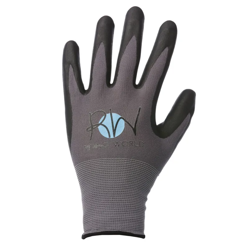 Riding World Groom Yard Gloves - Grey/Black