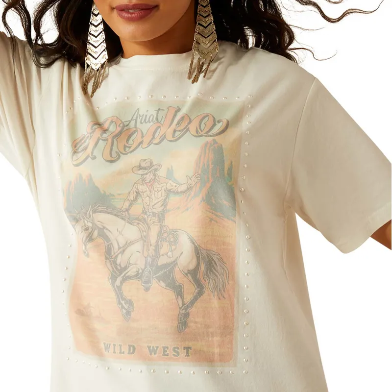 Ariat Rodeo Ladies Tee - Cloud Dancer-1