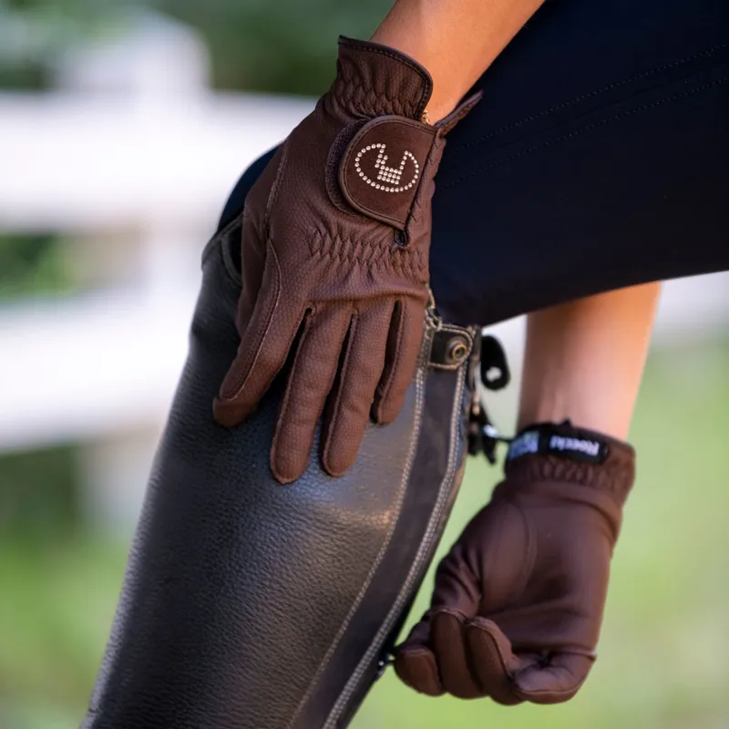 Roeckl Lisboa Adults Riding Gloves - Mocha-1