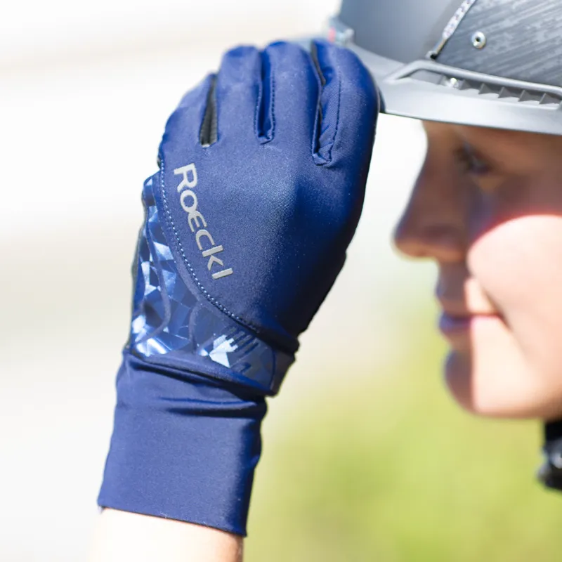 Roeckl Melbourne Adults Riding Gloves - Navy-3