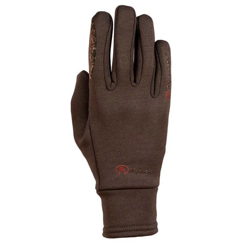 Roeckl Warwick Polartec Junior Riding Gloves - Brown