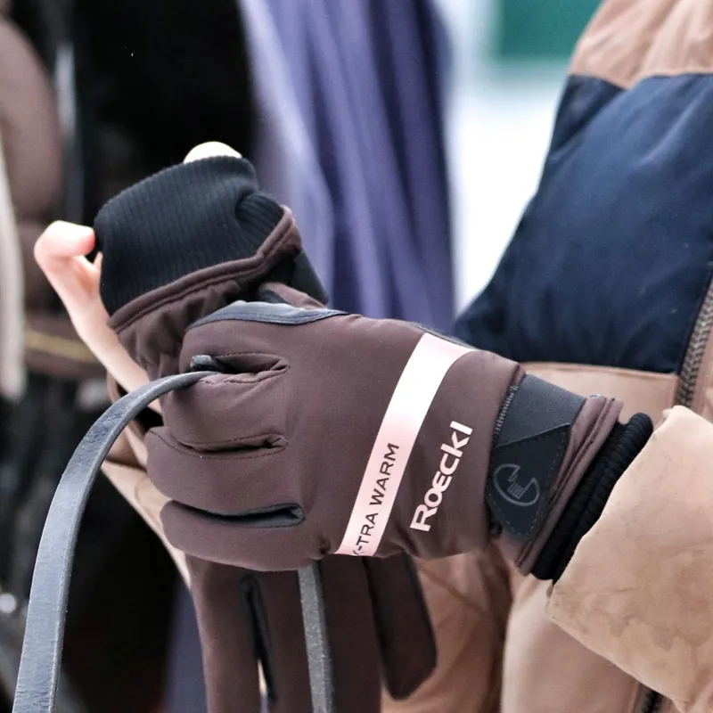 Roeckl Wynne Winter Adults Riding Gloves - Mocha-2