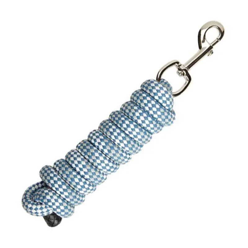 Roma Cotton Deluxe Lead Rope - Blue/Grey/White