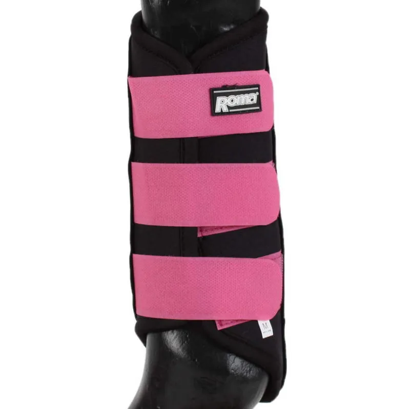 Roma Neoprene Brushing Boots Black Pink