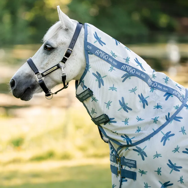 Amigo Pony Bug Rug Plus Fly Rug - Dragonfly/Silver Blue/Sage-1