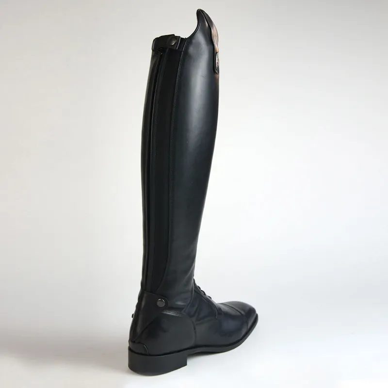 DeNiro S3312 Tall Riding Boots with Lower Zip Guards - Black-1