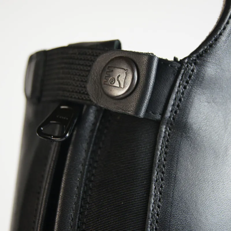 DeNiro S3312 Tall Riding Boots with Lower Zip Guards - Black-4