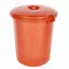 Saddlers 70lt Plastic Dustbin with Lid - Red