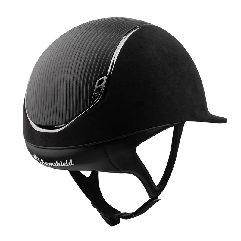 Samshield Premium 2.0 Standard Riding Hat - Black/Chrome-1