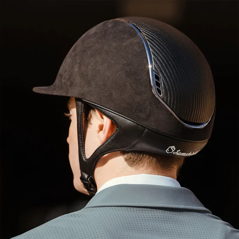 Samshield Premium 2.0 Standard Riding Hat - Black/Chrome-3