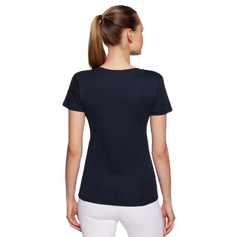 Samshield Alba Crystals Ladies T-Shirt - Navy/White/Pistaccio-1