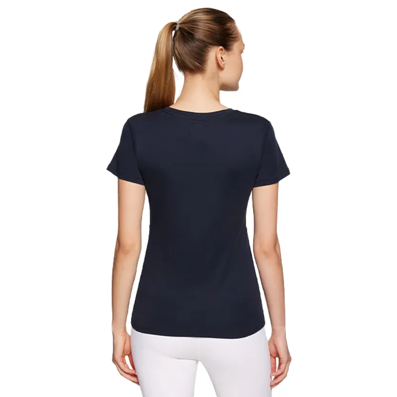 Samshield Alba Metal Dots Ladies T-Shirt - Navy/White/Powder Pink-1