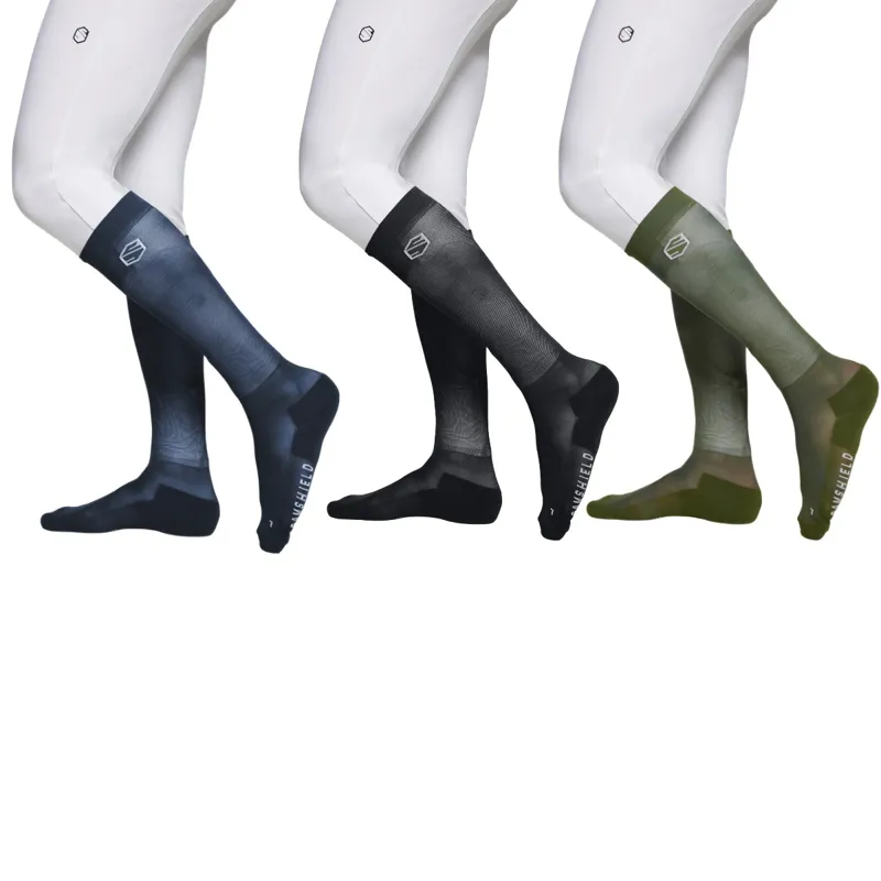 Samshield Balzane Trio Pack Tall Riding Socks - Black/Navy/Forest