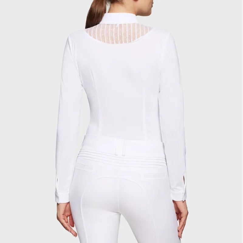 Samshield Beatrice Long Sleeved Ladies Show Shirt - White-2