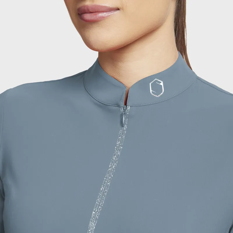 Samshield Brunella Long Sleeve Ladies Training Top - Dusty Blue-2