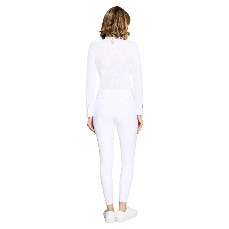 Samshield Capucine Ferna Knee Grip Womens Competition Breeches - White-1