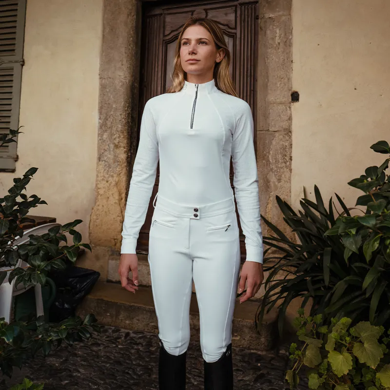 Samshield Capucine Ferna Knee Grip Womens Competition Breeches - White-3