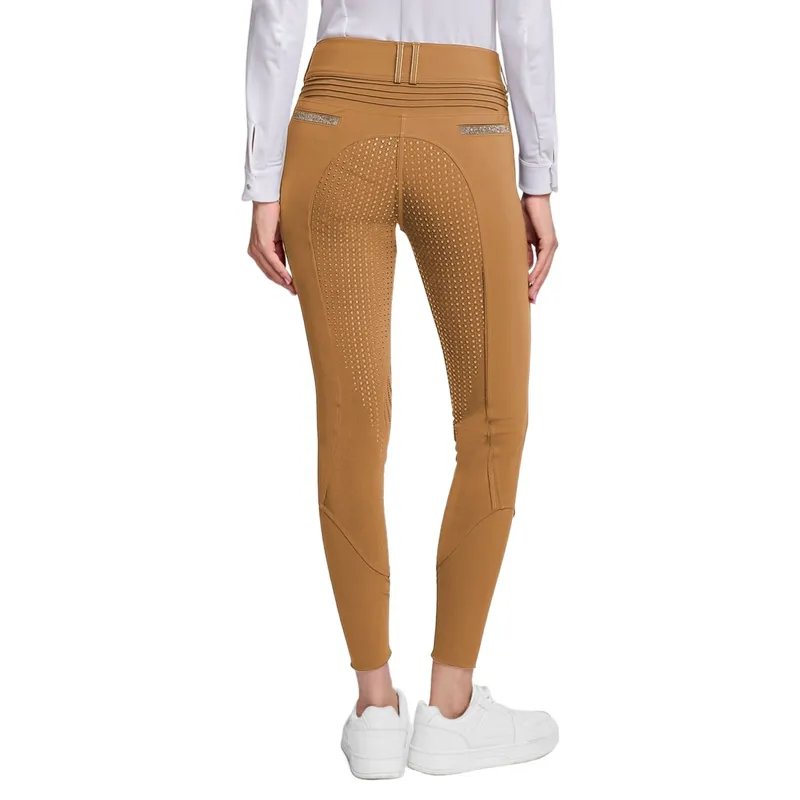 Samshield Clara Crystal Fabric Full Grip Womens Breeches - Toffee Drop-2
