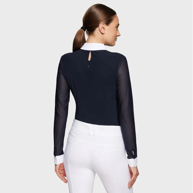 Samshield Faustine Long Sleeved Ladies Show Shirt - Navy-2