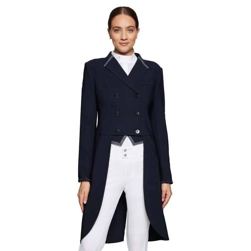 Samshield Crystal Fabric Ladies Dressage Tails - Navy