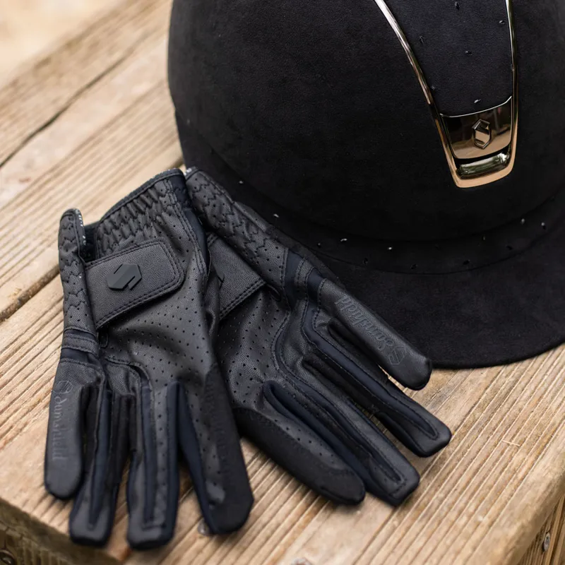 Samshield Hunter Blazon Riding Gloves - Black/Matt Black-1