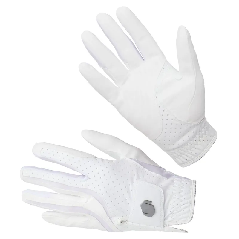 Samshield V-Skin Blazon Riding Gloves - White/Black Chrome