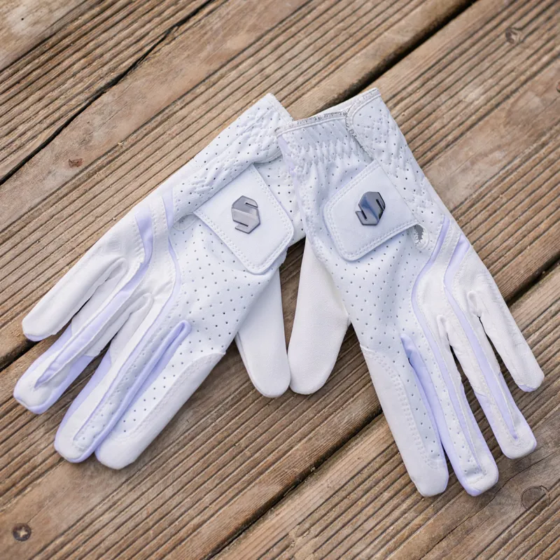 Samshield V-Skin Blazon Riding Gloves - White/Black Chrome-2