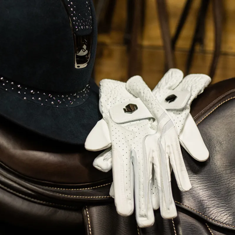 Samshield V-Skin Blazon Riding Gloves - White/Black Chrome-3