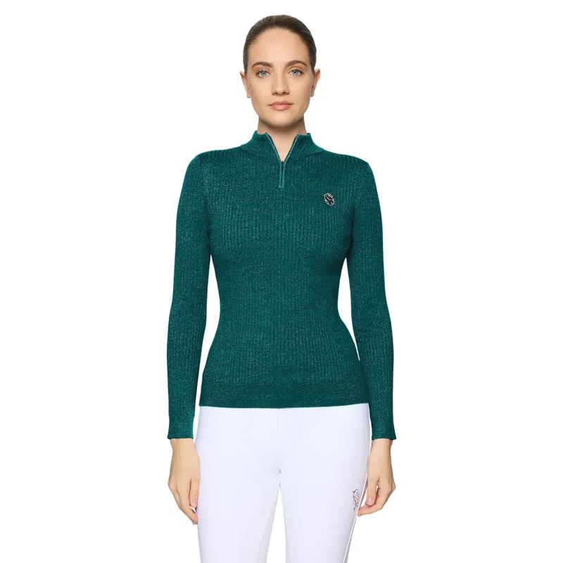 Samshield Lidia Womens Quarter Zip Pullover - Hunter Green