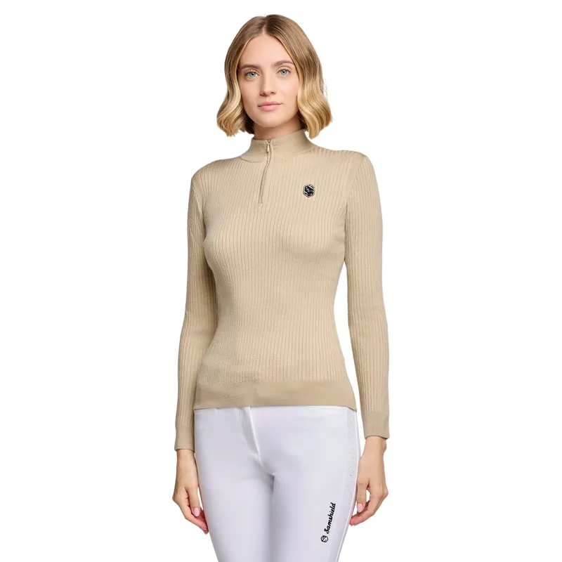 Samshield Lidia Womens Quarter Zip Pullover - Sand