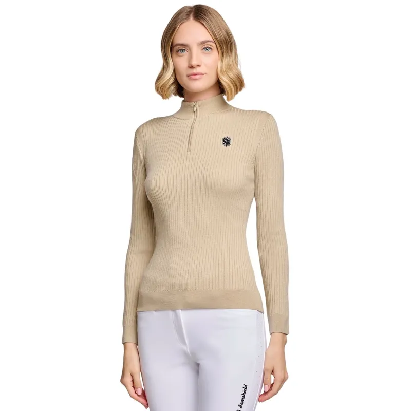 Samshield Lidia Womens Quarter Zip Pullover - Sand