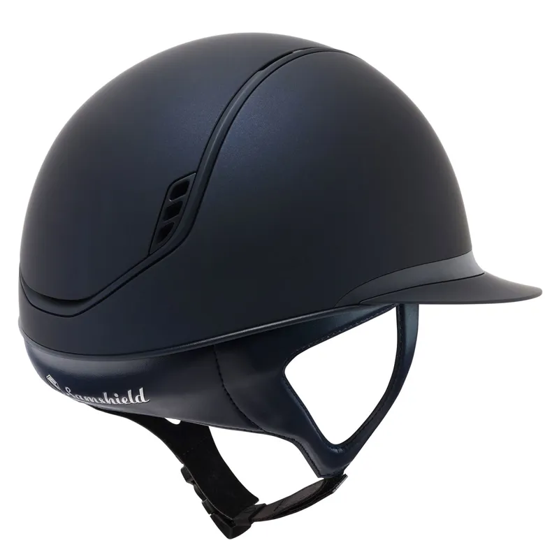Samshield Miss Shield Shadowmatt 2.0 Dark Line Riding Hat - Blue-1